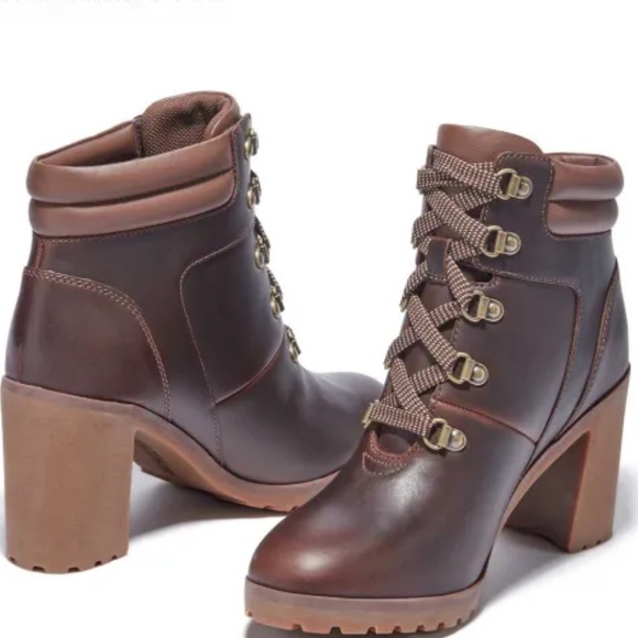 Timberland Women's Brown Allington Heeled Ankle Boots - Picture 5 of 10